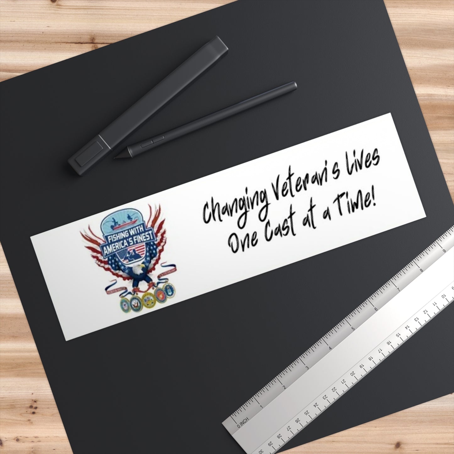 Veteran Fishing Bumper Sticker — "Changing Veteran’s Lives One Cast at a Time"
