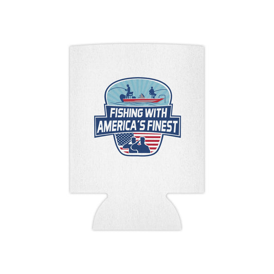 Can Cooler — "Fishing with America’s Finest" Patriotic Fishing Can Cooler